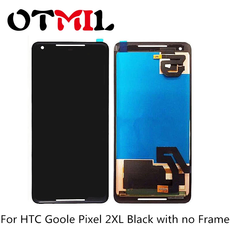OTMIL 6," для htc Google Pixel 2 XL ЖК-дисплей для htc Google Pixel 2XL ЖК-дисплей сенсорный экран рамка панель дигитайзер сборка - Цвет: Black no frame