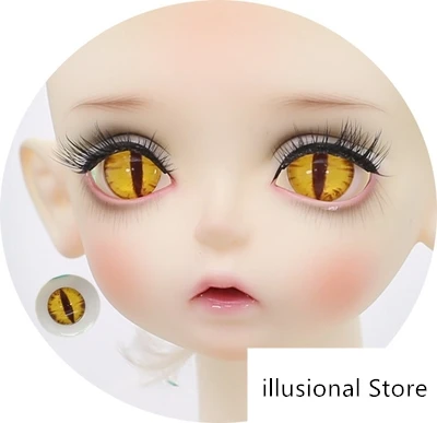 BJD SD кукольный глаз 12mm14mm16mm18mm глаза для кукол BJD куклы игрушки sd кошка глазное яблоко - Цвет: 12