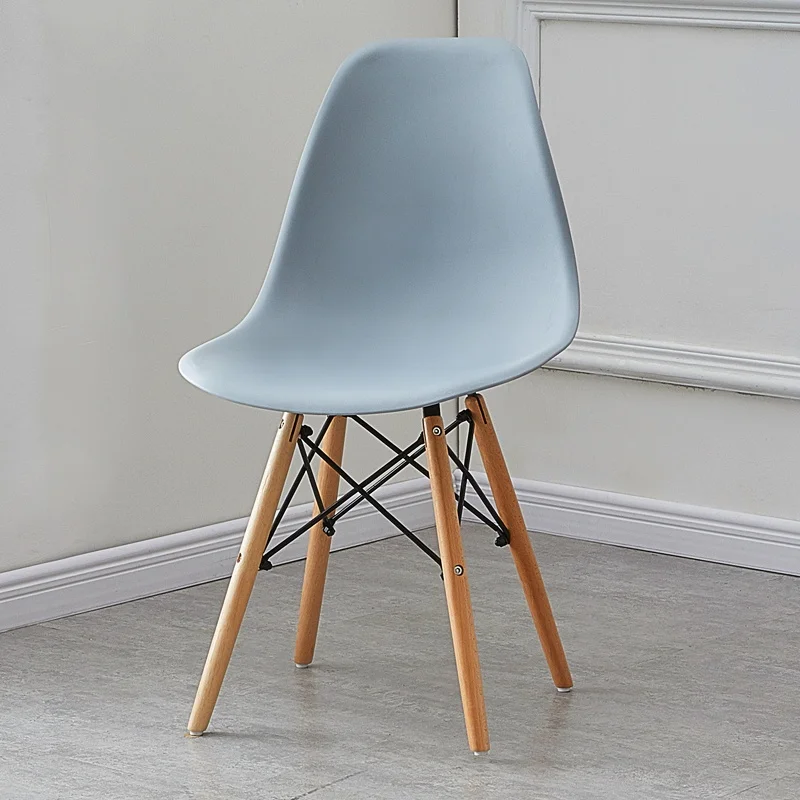Нордический обеденный стул домашний из твердой древесины ленивый компьютерный стул задний стул для макияжа ткань современный минималистичный дизайн гостиной стул - Цвет: 8