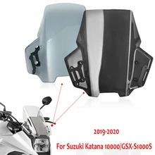 Çift cam cam rüzgar deflektörü ve montaj braketi için Suzuki Katana 1000 GSX S1000S GSXS 1000 S GSX S1000S Katana