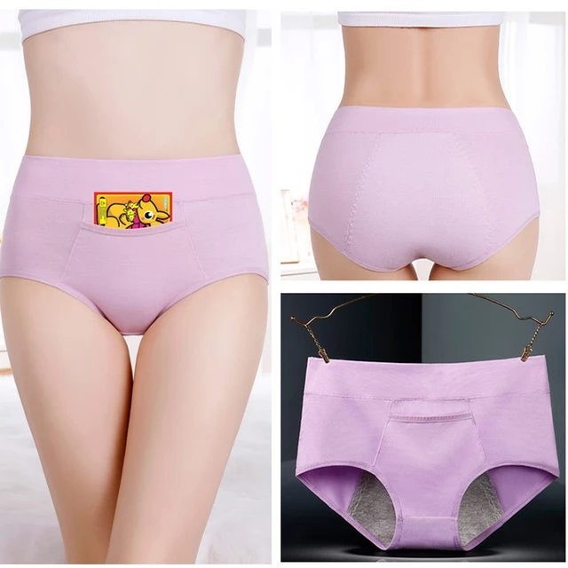 3pcs/Set Leak Proof Menstrual Panties Women Period Underwear Sexy Pants  High Waist Underpant Briefs Cotton Waterproof Panty - AliExpress