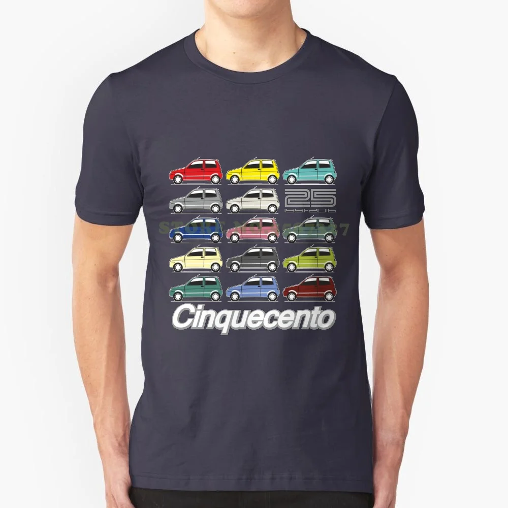 Fiat Cinquecento 25 Anni Estate Divertente T Shirt Per Uomo Donna Fiat Cinquecento 500 Sporting Abarth City Classic 25 Anni Auto