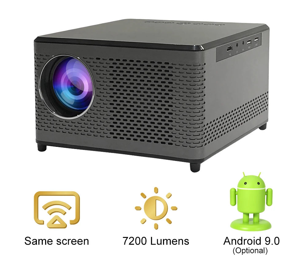 Touyinger T10 full HD 1080P LED projector for home theater 7200 lumens Miracast Wifi mirroring USB (Android optional) Speaker