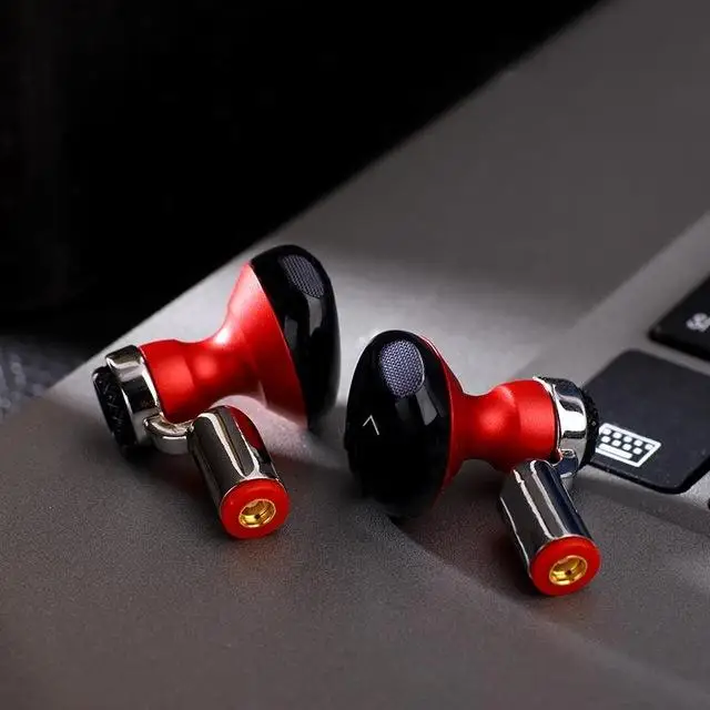 Senfer KP220 полуакустический Динамический HIFI музыкальный монитор DJ Studio спортивные Сменные наушники MMCX кабель Airpods - Цвет: Красный