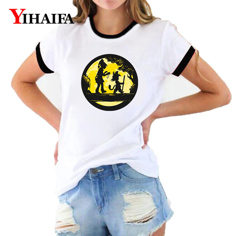 

Fashion Women T Shirts 3D Dragon Ball Z Graphic Tees Goku Bulma Print Summer Short Sleeve Casual Ropa Mujer Cartoons Tops