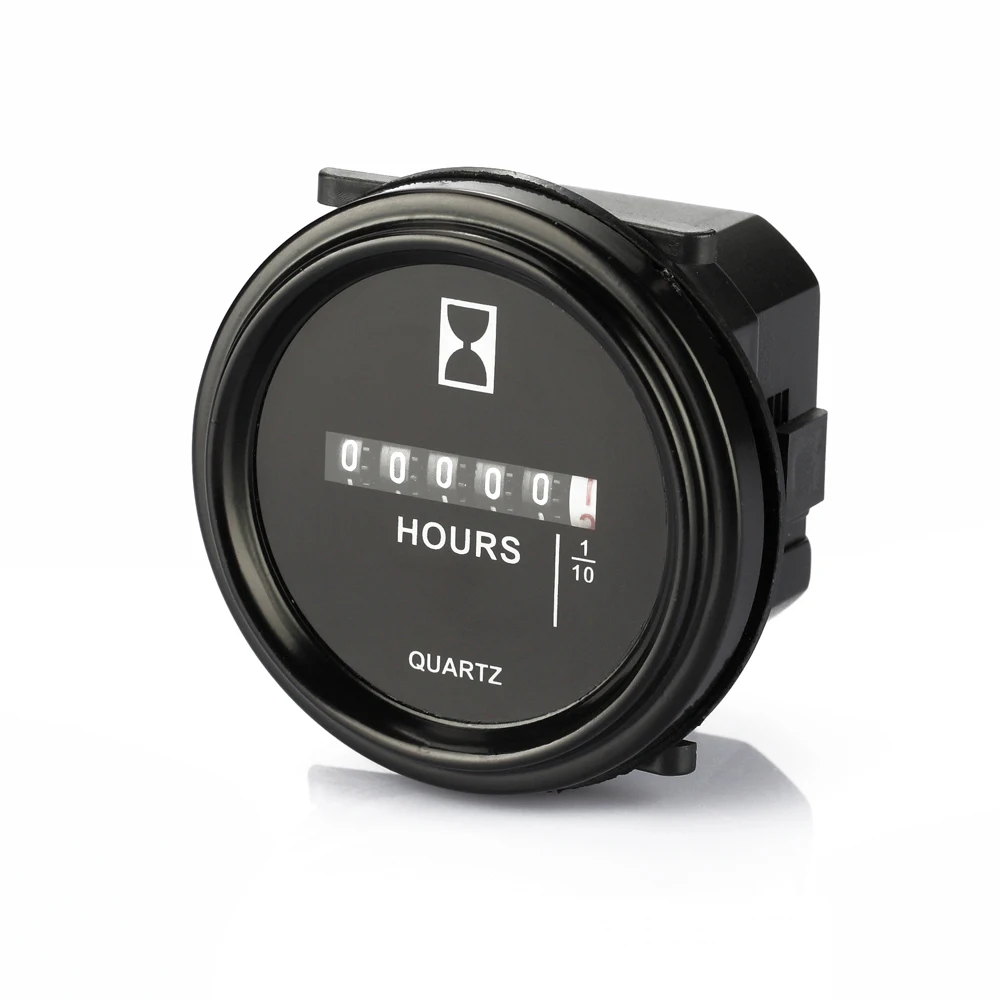 

Mini Hour Meter Marine Boat Engine 2.3Inch Round Waterproof Gauge Car Mechanical Hour Meter Counter Timer