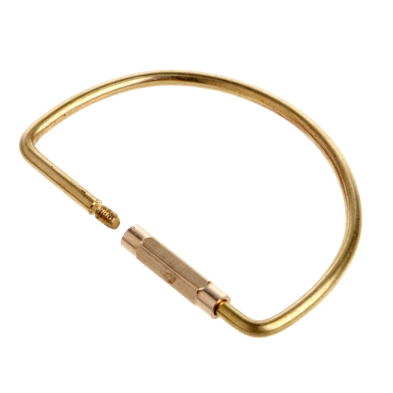 

Handmade D-Ring Brass Keychain Classic Key Ring Key Chain EDC Camping Tool New