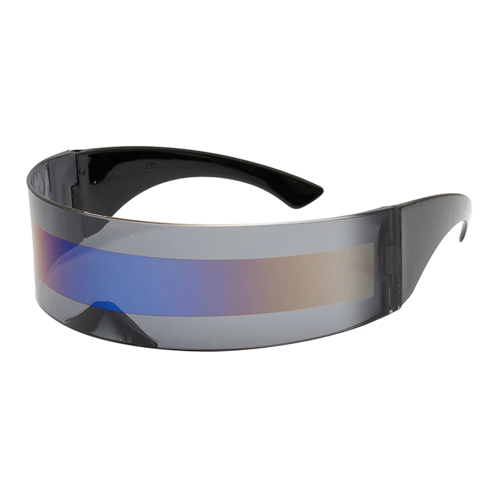 3x Novelty Robot Alien Narrow Sunglasses Futuristic Party Anime Mirrored Glasses