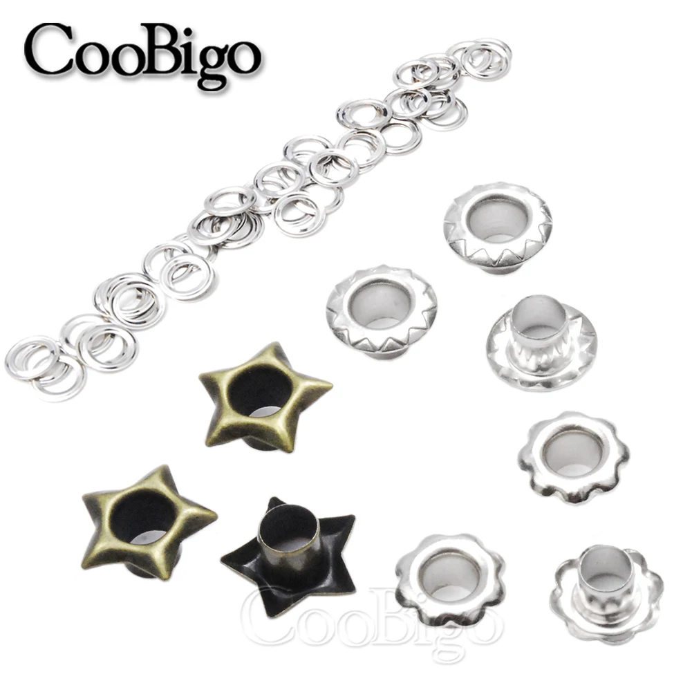 Star Eyelet Floral Eyelets For Leathercraft Tags Bag Belt Cap Clothes Shoes 200pcs