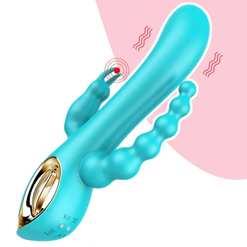 VETIRY 3 In 1 Dildo Rabbit Vibrator Waterproof USB Magnetic Rechargeable Anal Clit Vibrator Sex Toys for Women Couples Sex Shop 6