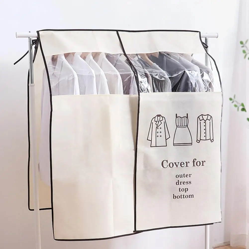 1 UDS no tejida abrigo polvo transparente funda antipolvo para ropa para el hogar de tela grande de Casa suministros casa bolsa de almacenamiento