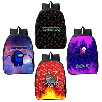 

3D Video Game Among Us Impostor Backpacks School Teenagers Bookbag Girls Impostor Fashion Bag Bolsa Feminina Women Travel Bags