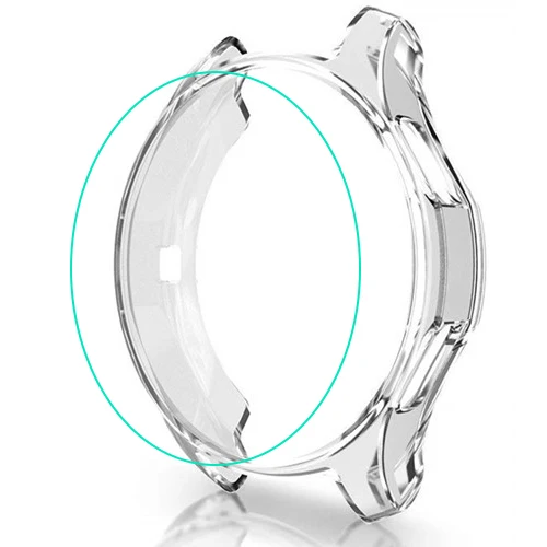 Чехол gear S3 frontier для samsung Galaxy Watch 46 мм 42 мм, чехол galss, мягкий бампер, аксессуары для умных часов, защитный чехол с покрытием - Цвет: Transparent