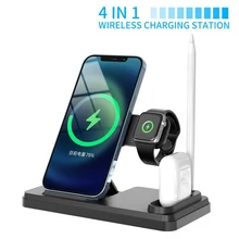 

18W Wireless Charger Stand For IPhone 13 12 11 XR 8 Apple Watch 3 In 1 Qi Fast Charging Dock Station for Airpods Pro IWatch 7 6
