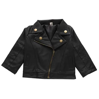 

2020 Baby Girl Boy Spring Autumn Winter PU Coat Jacket Kids Fashion Leather Jackets Children Coats Outwear Clothes