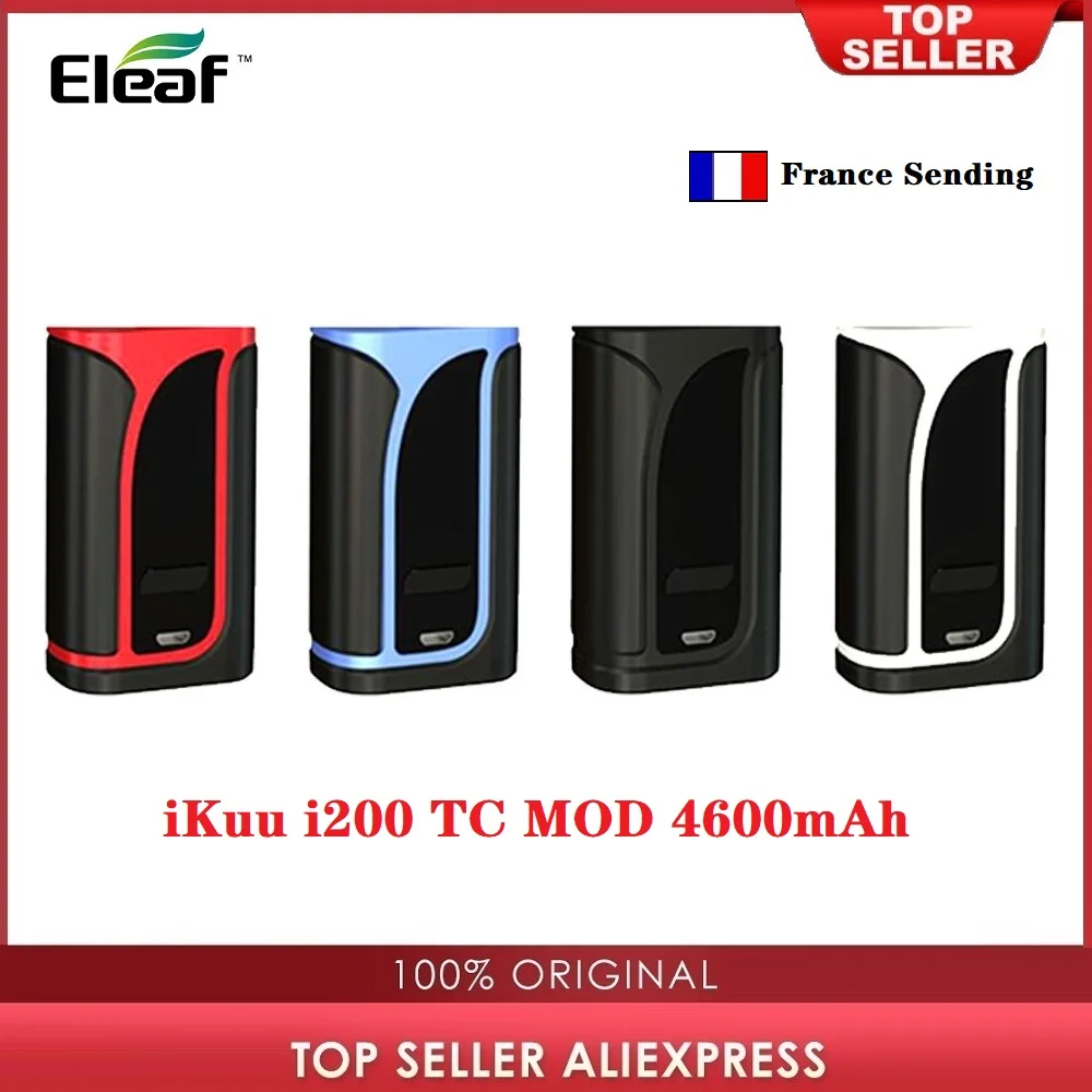 France Sending Original Eleaf IKuun I200 / ikuu i200 TC Box MOD 4600mAh Battery Suit for Melo 4 Tank Atomizer Vs iKonn 220 Gen |