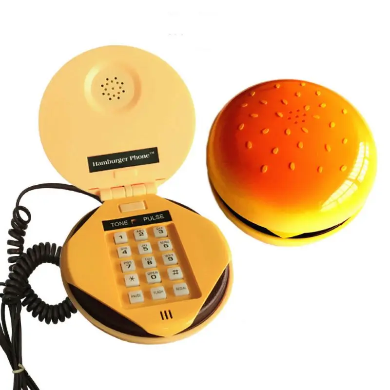 Имитация гамбургера телефон с проводом стационарный телефон для домашнего декора