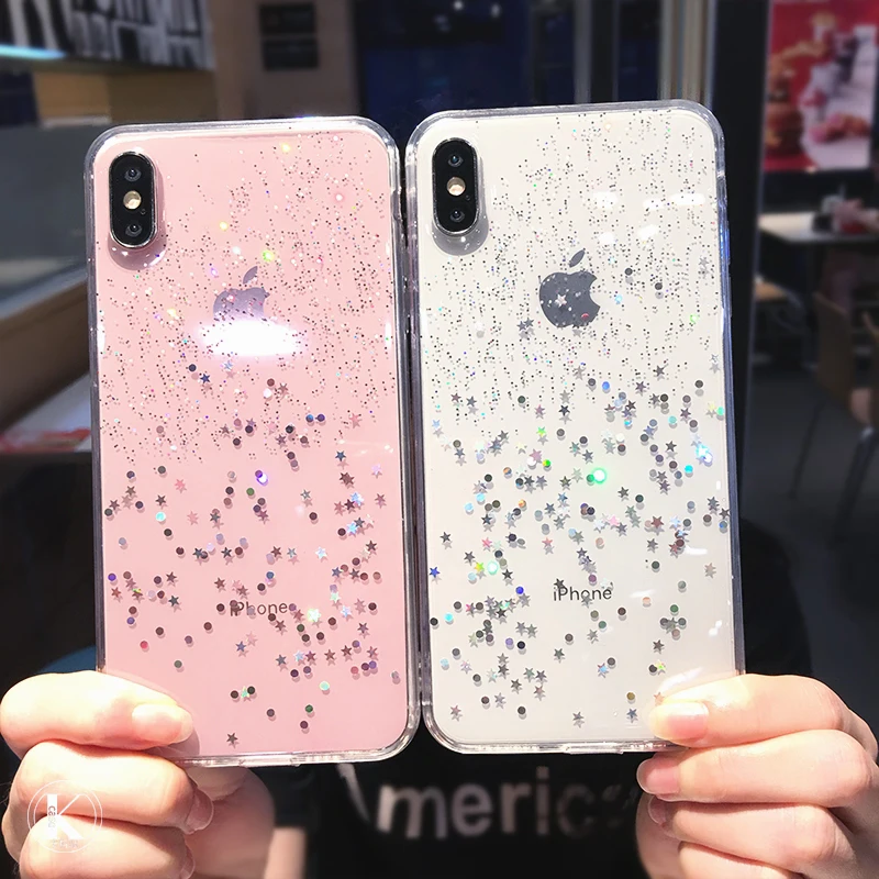 

Colorful Glitter Case For iphone XS Max XR X XS 6 6s 7 8 Plus love Heart Shockproof Phone Cover Protect Shell Cases Couple