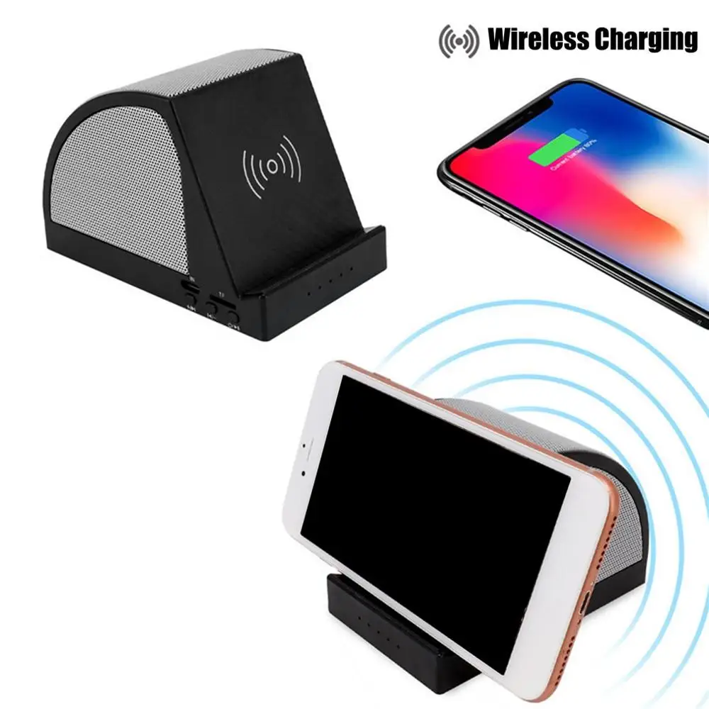 

Qi Fast Wireless Charger Bluetooth Speaker Stereo Phone Holder Mobile Power Fast Wireless Charger Wireless Stereo Subwoofer