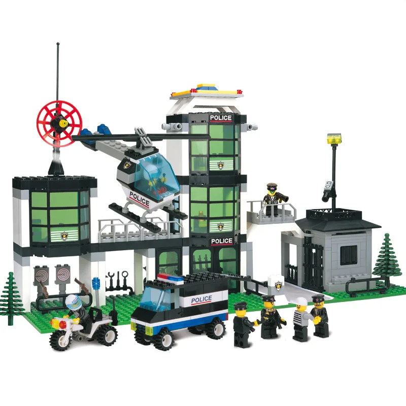 

Toy Small Particles Inserted Building Blocks 6-10-Year-Old Children General Police Series Police Educational Toy 110