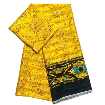 

ribbon silk wax african fabric soft material organza ribbon silk fabrics with chiffon blouse for women dress 4+2yards