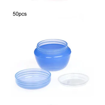 

50pcs 5g 10g 20g 30g Plastic Cream Jar Empty Mashroom Cosmetics Plastic Container Sample Container Cream Jar Pot Blue Color