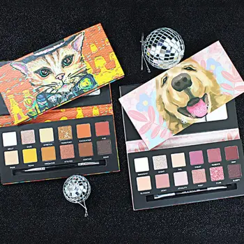 

12 Color Animal Matte Eye Shadow Palette Waterproof Antifouling Lasting Easy To Dye Color Eye Shadow Makeup Tools