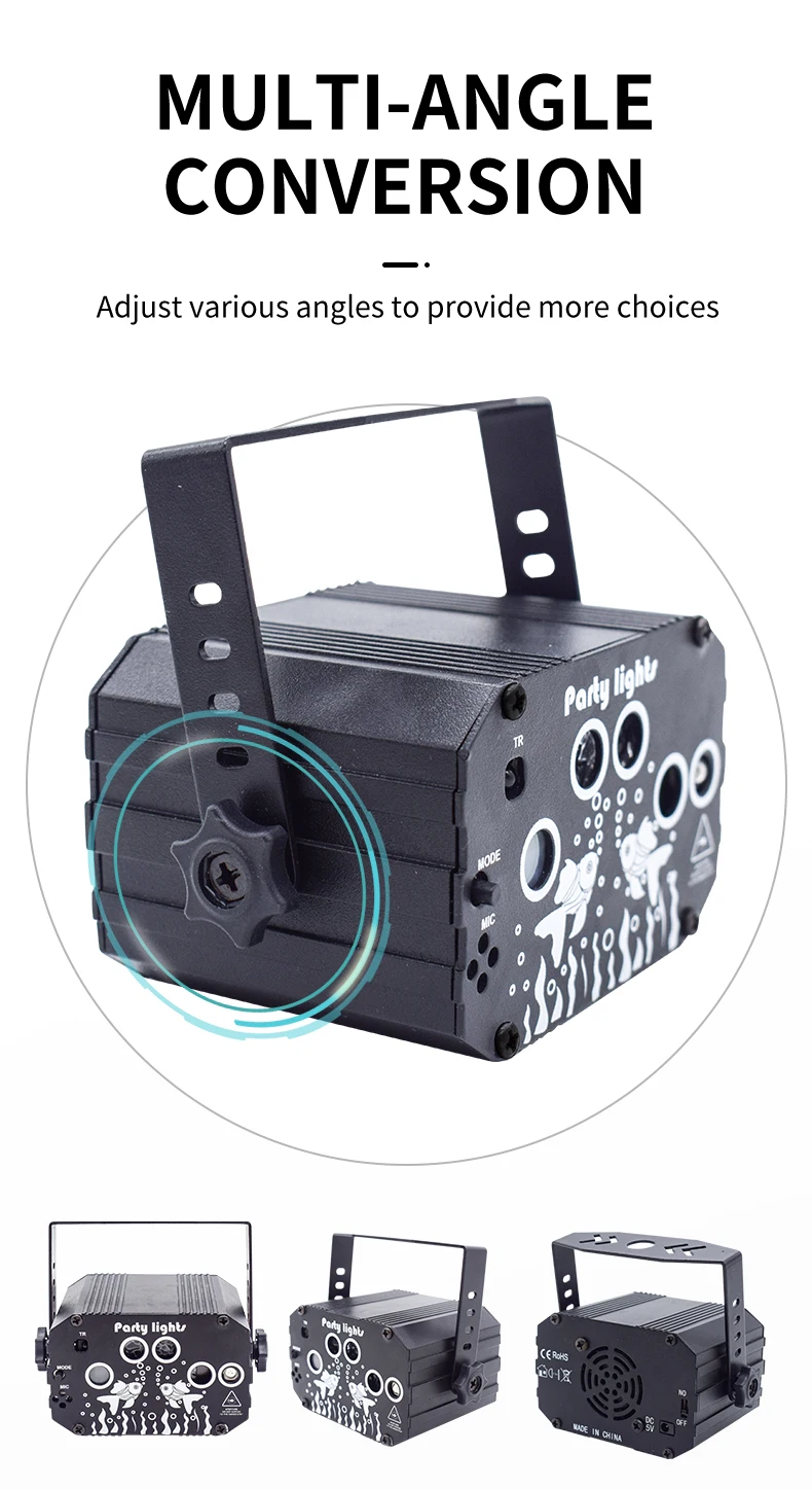 Effets de scène,projecteur Laser à commande vocale,lumière de scène à effet stroboscopique rvb