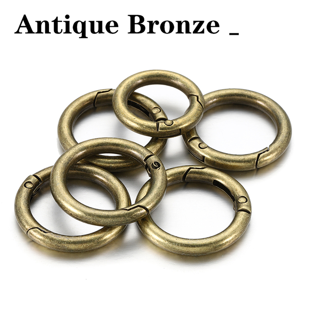 Keyring Metal O Ring Spring Clasps Openable Handbag Belt Strap Buckles Dog Chain Snap Clasp Connector for DIY Making