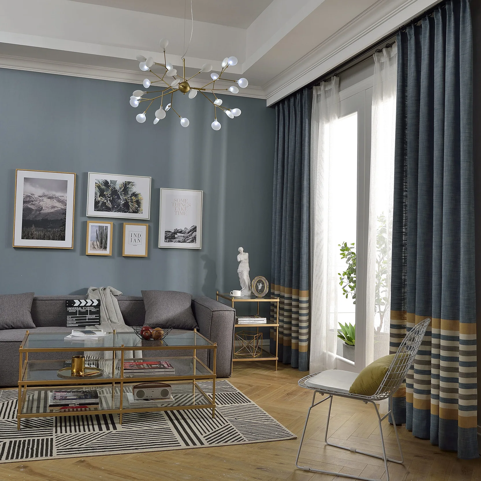 

Printed Cloth High-grade Cotton Linen Curtains Window Screens Semi-shading Curtains Living Room Bedroom Curtains