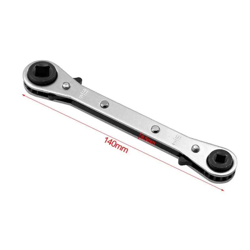 

3/16" 1/4" 5/16" 3/8" Double Head Ratchet Wrench for Air Conditioning Refrigeration Repair Tool U4LB