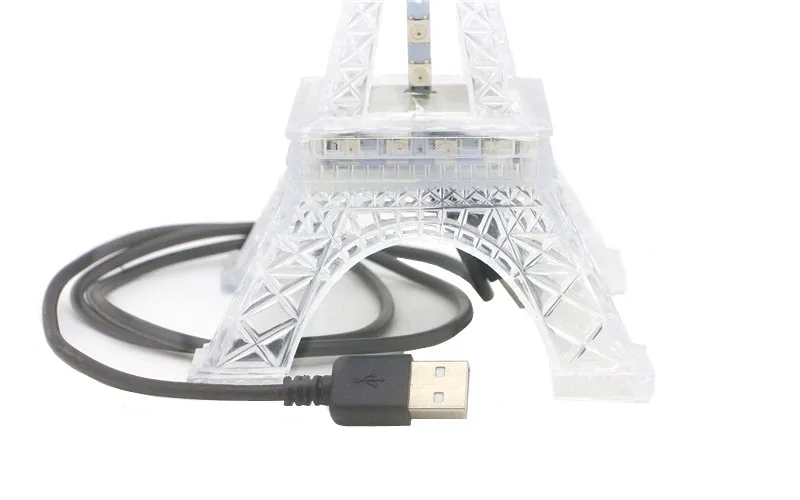 USB 5V Eiffel Tower Night Light WS2812B 48 Leds Individually Addressable Smart SK6812 Colorful Led Chip Decoration Lamp Light star wars night light