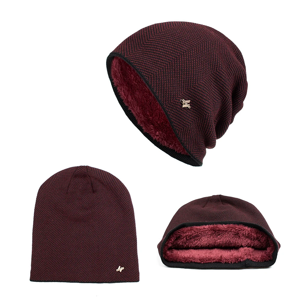 RoxCober зимняя теплая железная вывеска шляпа вязаная шапка плюс кашемировые шапочки головные уборы для мужчин и женщин береты-кепки Gorros мужская шапка
