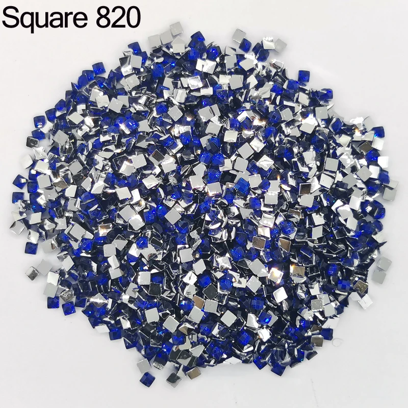 2021 New Crystal Resin Shinny Stone 2.5mm Square Drills Diamond Painting Embroidery Rhinestone Mosaic 