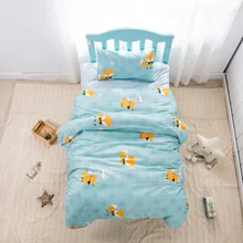 Комплект хлопковой кроватки из 3 предметов, постельное белье для принцессы с рисунком, комплект включает наволочку, простыню, пододеяльник без наполнителя