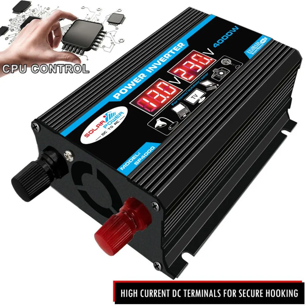 Inversor de Onda Conversor de Tensão + Display 300w12v do Carro de Digitas para 110v 12v a 220v Inversor Modificado Senoidal Lcd onda senoidal conversor de tensão + display lcd