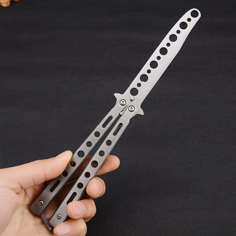 Folding Knife Butterfly CS Go Training Knife Butterfly Game Dull Tool No Edge For Entertainment Training