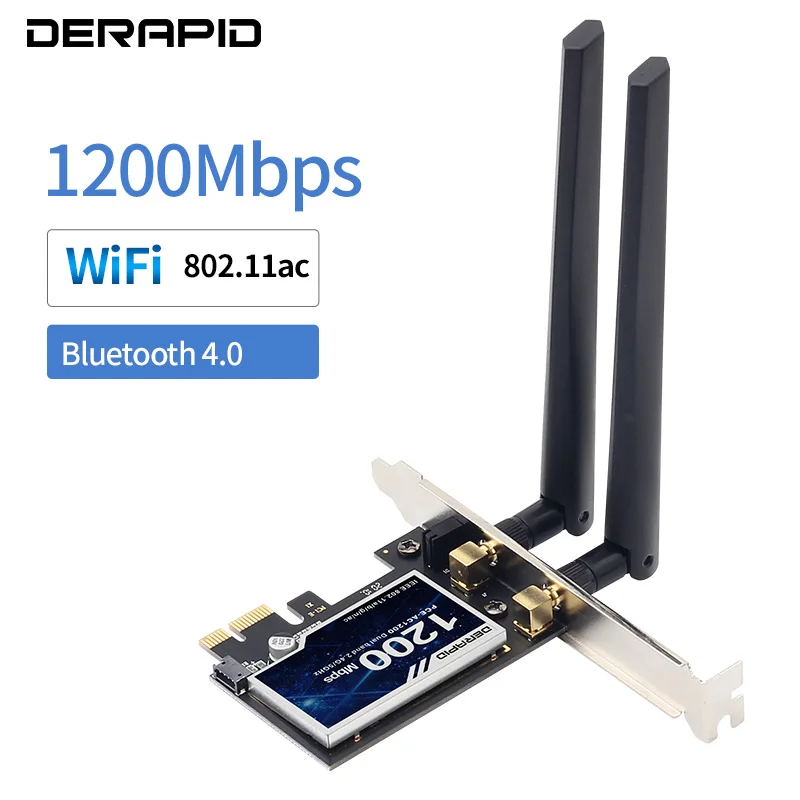 Беспроводной адаптер PCI e 1200 мбит/с 802.11ac Bluetooth 4 0 wi fi Wlan карта 2 ггц/5 ггц настольный