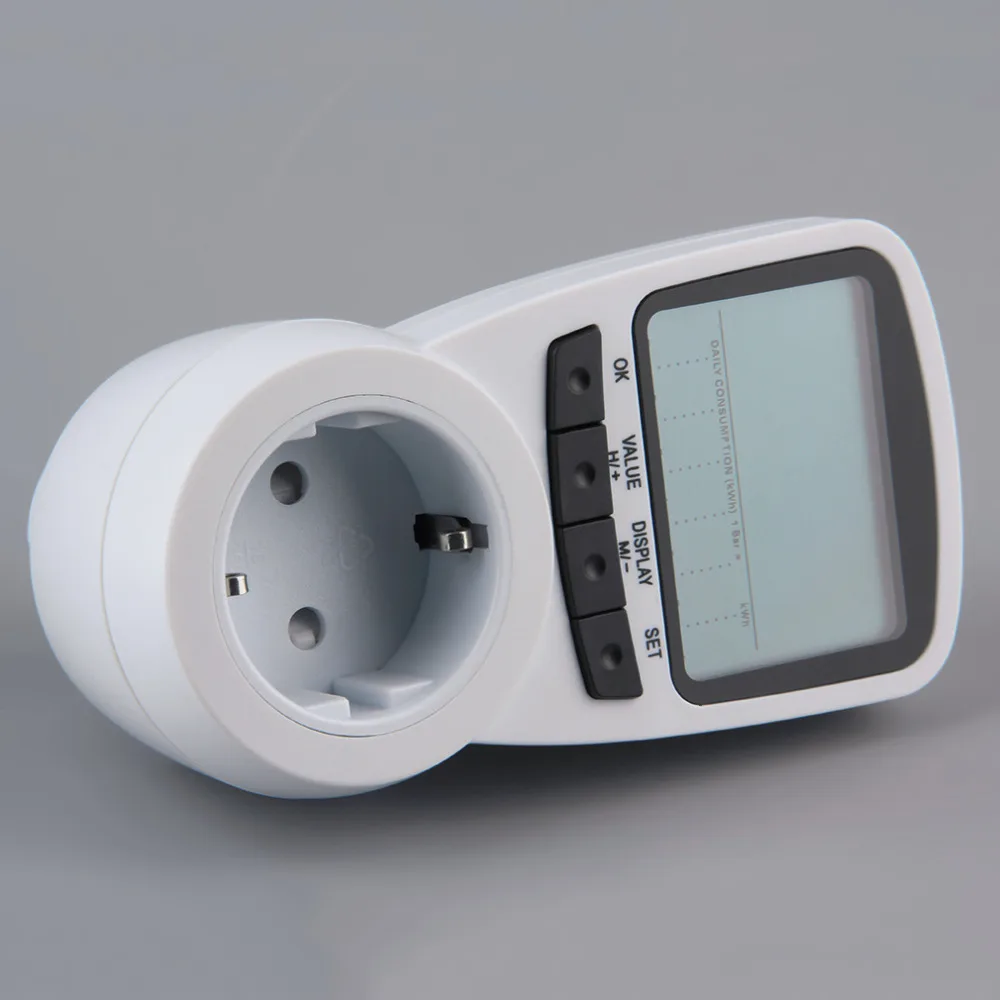 TS-1500 Electronic Energy Meter LCD Energy Monitor Plug-in Electricity Meter for  EU Plug Monitor hot sales