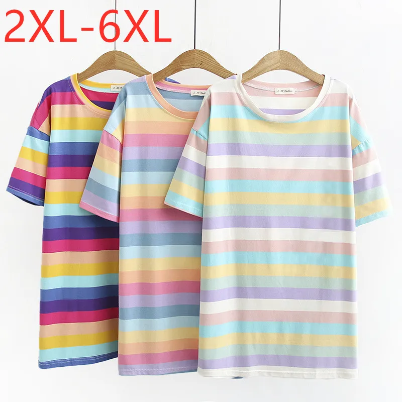 rainbow plus size tops