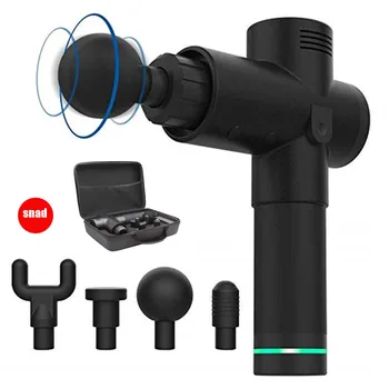 

Massage Gun Electric Deep Tissue Massager Therapy Gun Exercising Muscle Pain Relief Body Shaping With Bag 6 Massage Head-40