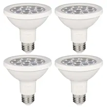 ICOCO, 4 шт., PAR30, 12, светодиодный, 12 Вт, с регулируемой яркостью, с коротким горлом, 1000 лм, 3000 К, теплый белый прожектор, светодиодный двухвалентный, для 75 Вт, галогенная лампа
