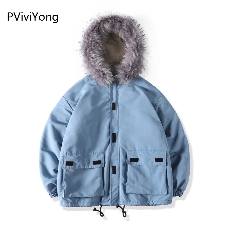 PViviYong 2019 зимняя мужская куртка модное мужское пальто с капюшоном высокое