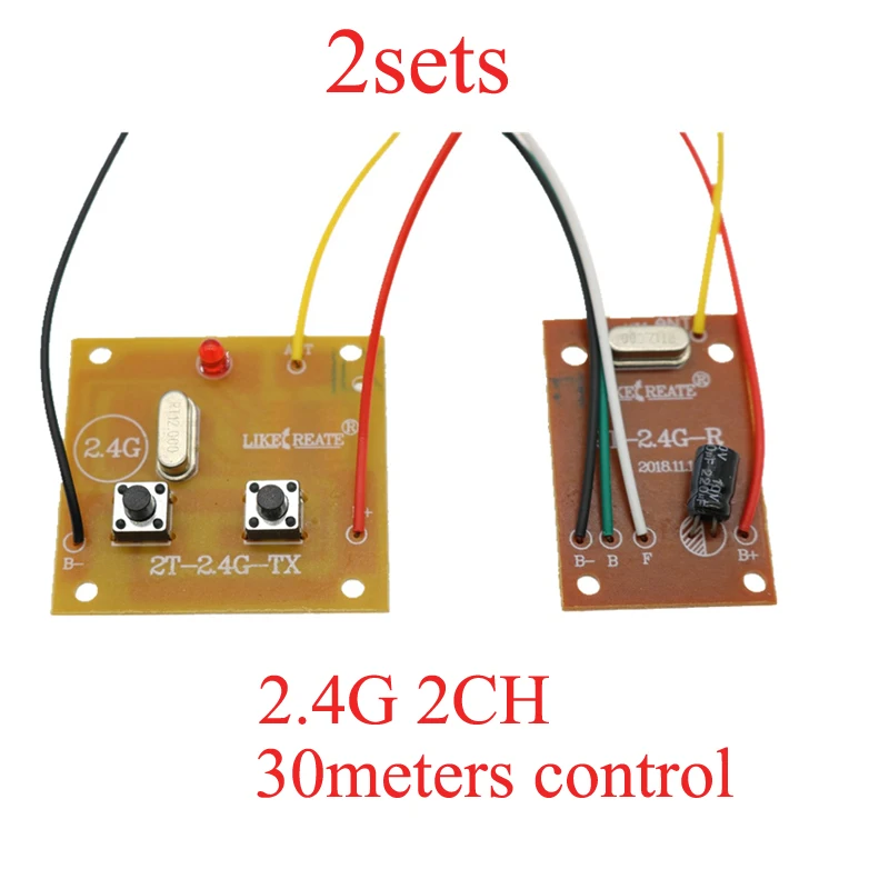 2 комплекта DIY игрушка RC лодка модель автомобиля аксессуары 4G 2CH пульт