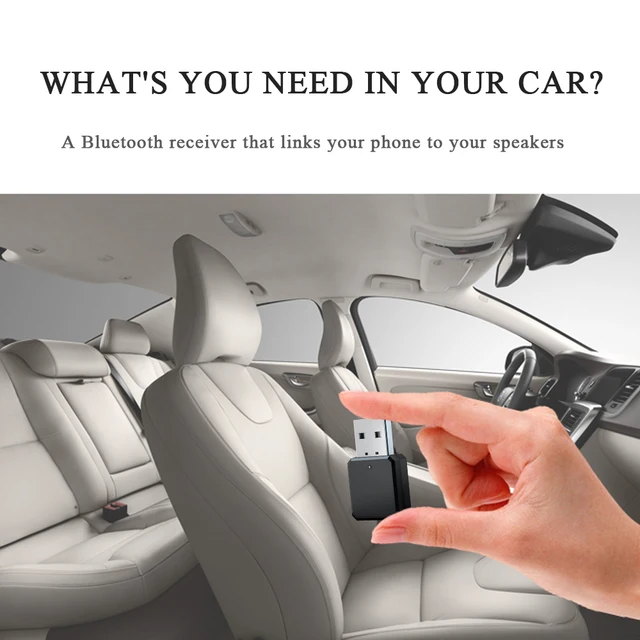 USB Wireless Bluetooth 5.1 Audio Receiver Adapter Music Speakers Hands-free Calling 3.5mm AUX Car Stereo Bluetooth 5.0 Adapter Smart Home Wifi Devices cb5feb1b7314637725a2e7: Black