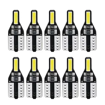 

2020 New 10Pcs T10 LED W5W Bulb Auto Interior Reading Doom Trunk Light for Peugeot 206