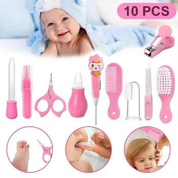 

10Pcs/Set Baby Nail Trimmer Healthcare Kit Health Care Kit Portable Newborn Baby Grooming Kit Nail Clipper Safety Care Set