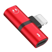 Металлический двойной 8 Pin телефон зарядное устройство конвертер для iPhone 7 8 Plus X XR XS Max 11 кабель для зарядки с адаптером мини наушники конвертер