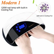 Бренд 120 Вт с вентилятором, Сушилка для ногтей, УФ светодиодный гель, две руки, лампа для ногтей, для сушки всего геля, датчик лака, Солнечный светодиодный светильник, дизайн ногтей, маникюр