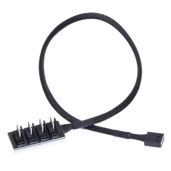 

Accessories CPU Cooling Fan Hub Socket 4Pin PWM Sleeved Computer PC 12V Adapter Splitter Power Cable Braided